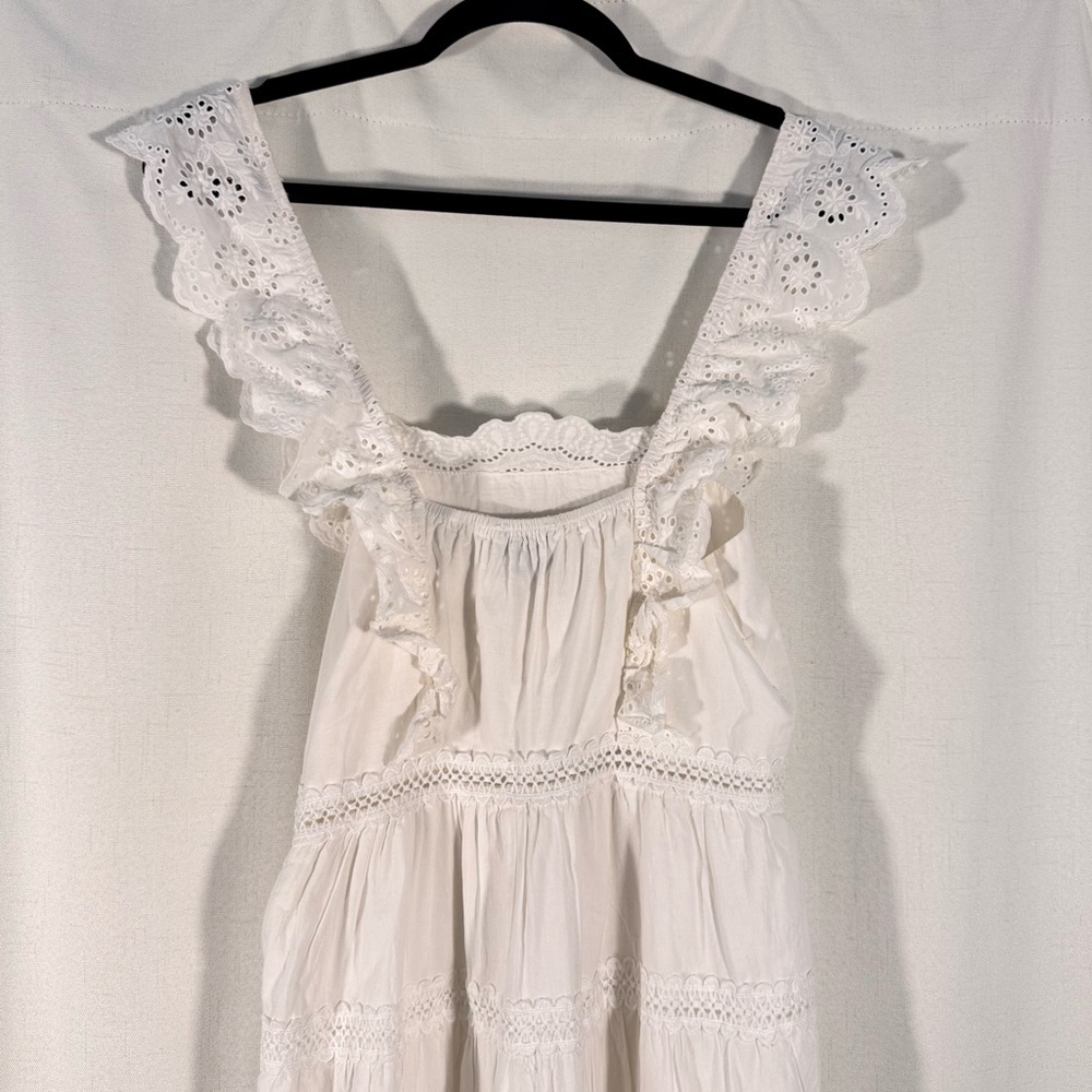 Seven Wonders White Eyelet Lace Tiered Dress - Picture 4 of 6
